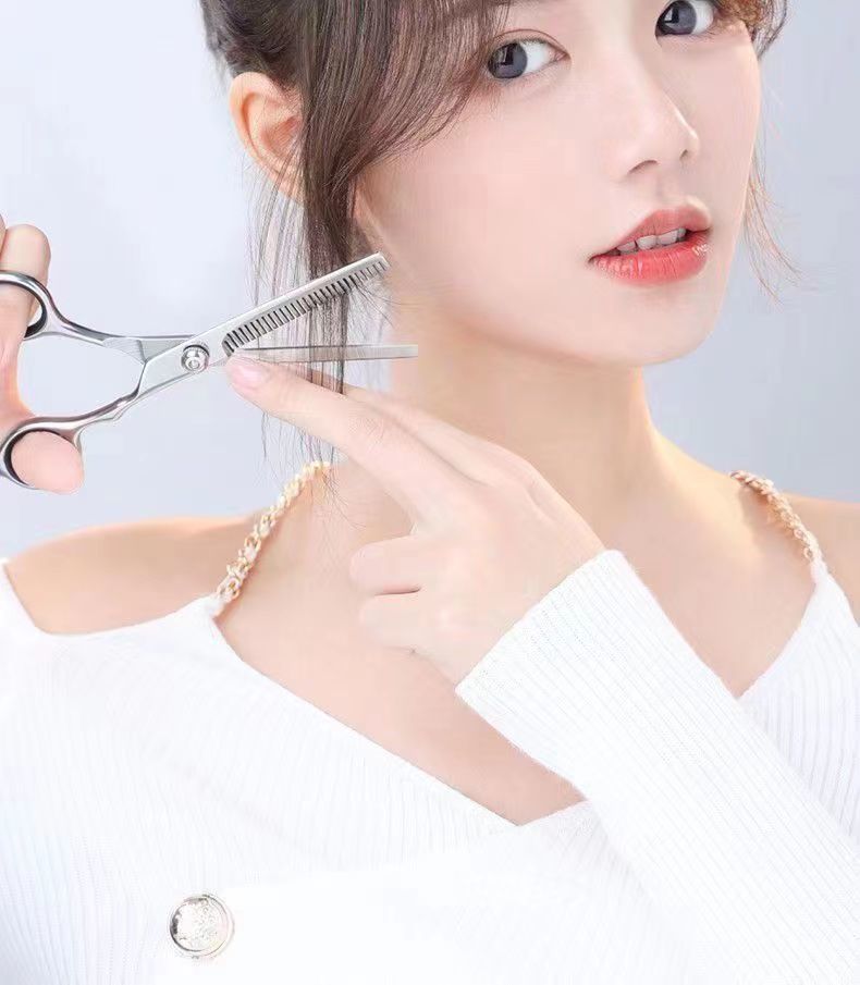 德国精工理发美发剪刀打薄碎发剪平牙剪理发店发型师专业理发剪子详情5