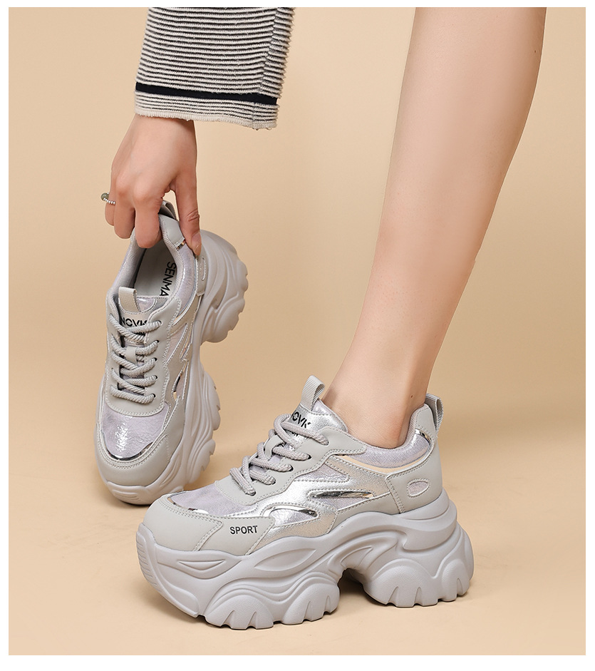 Insole height-increasing dad shoes for women, Spring 2026 new style comfortable and versatile casual shoes for women, thick-soled sports shoes for women pic 3