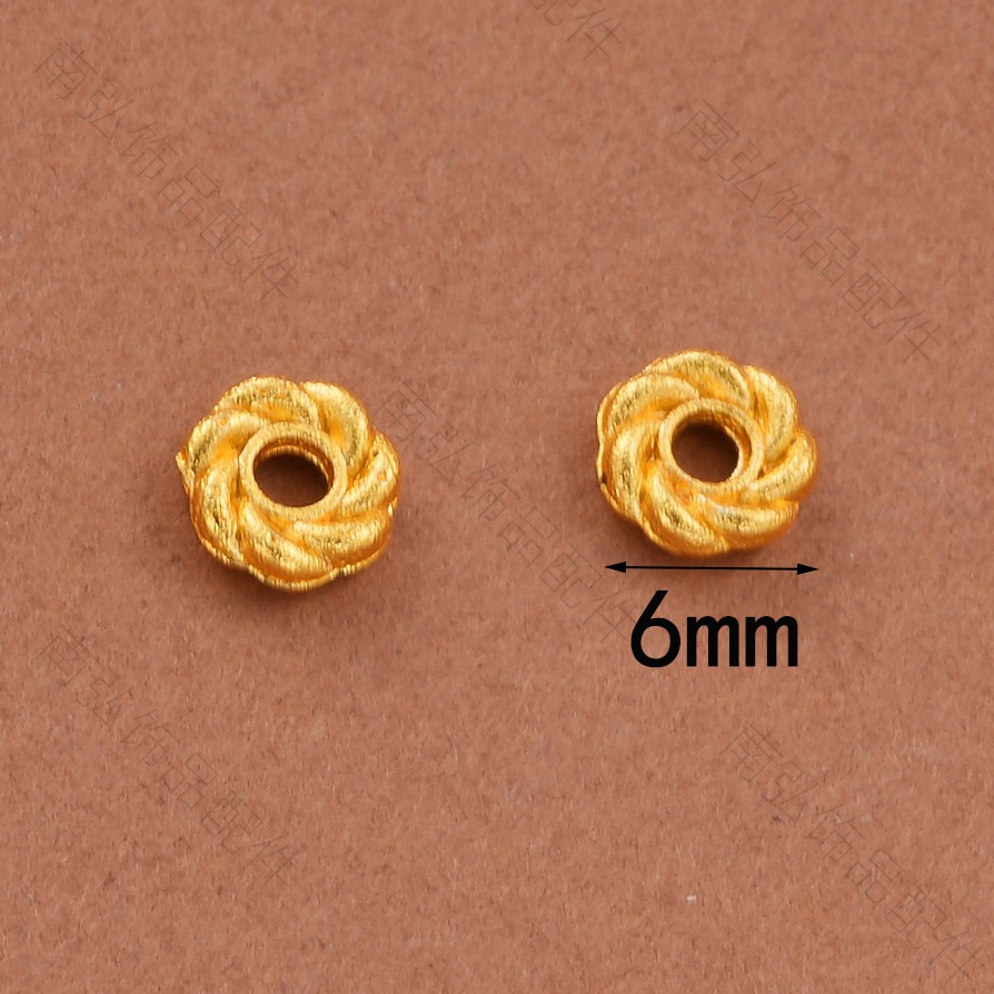 Ancient-style Vietnamese sand gold color preservation wreath, interlaced linen wreath, high-end bracelet, necklace, DIY jewelry accessories pic 7