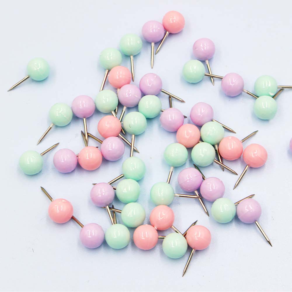 Creative color macaron color series 9.5*20MM round earth thumbnail, cork board decorative thumbnail, photo wall nail pic 3