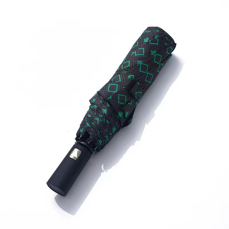 混色方片格6色半自动三折伞折叠伞休闲工厂直供详情9