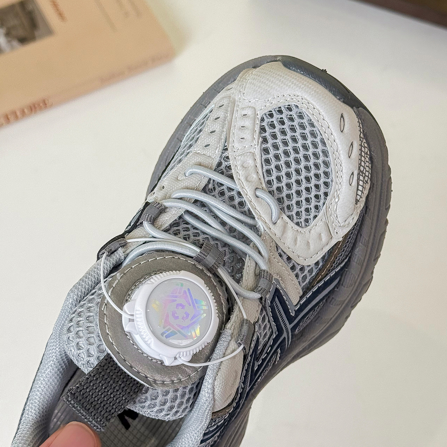 2025年夏季新款儿童老爹鞋时尚旋转扣童鞋单网透气男女童运动跑鞋详情41