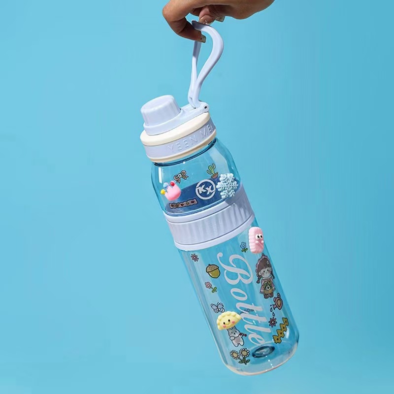 大容量便携男女生PC塑料杯子 学生简约夏季运动水杯 跨境新款详情4