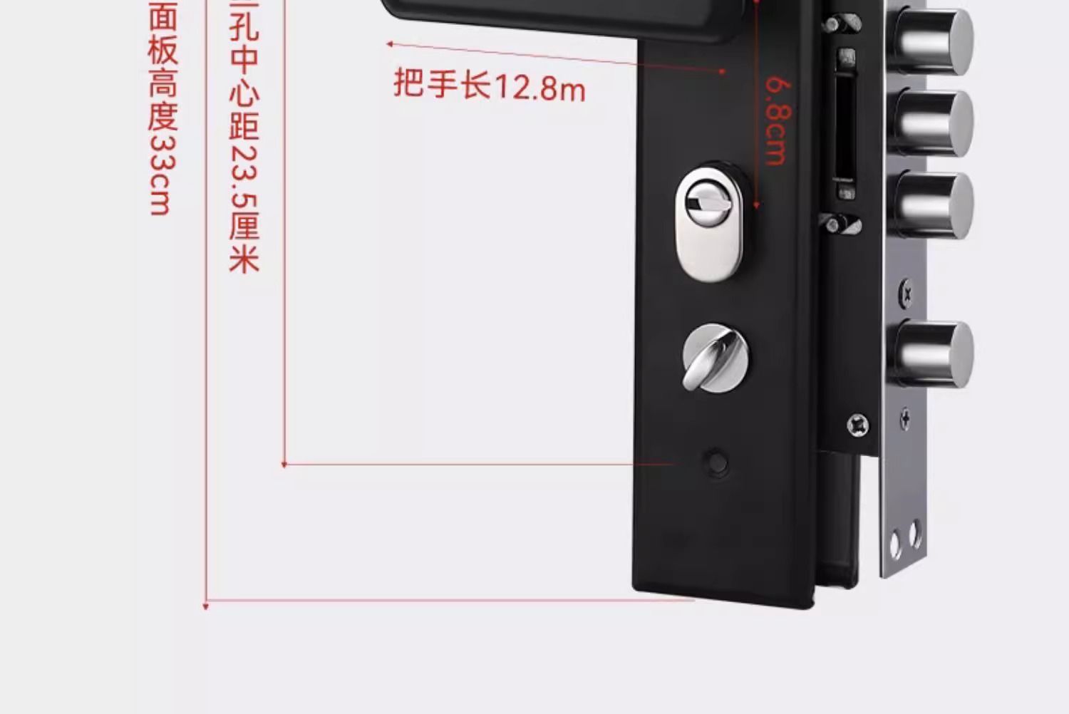 防盗门可调节门锁入户执手锁具套装铁门房门锁防盗门锁全套通用型详情20