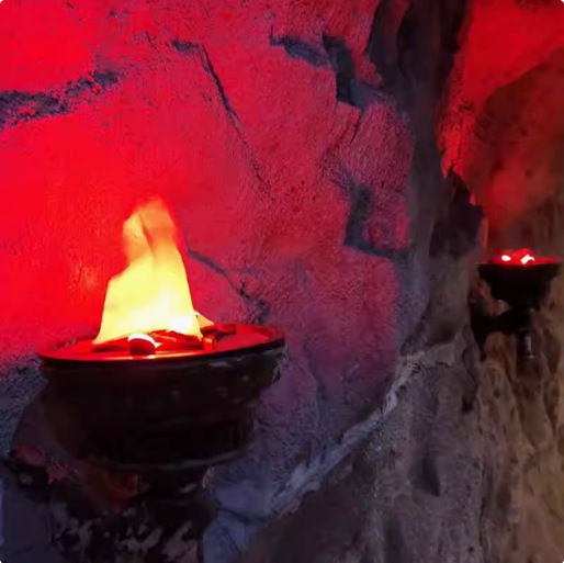 火焰盆火焰灯万圣节节日仿真鬼屋氛围灯台式LED仿真火盆酒吧火焰灯装饰详情4