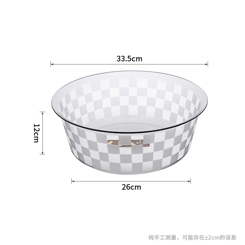厂家批发轻奢家用透明脸盆中号MF21-3777圆形宿舍洗衣盆宿舍详情2
