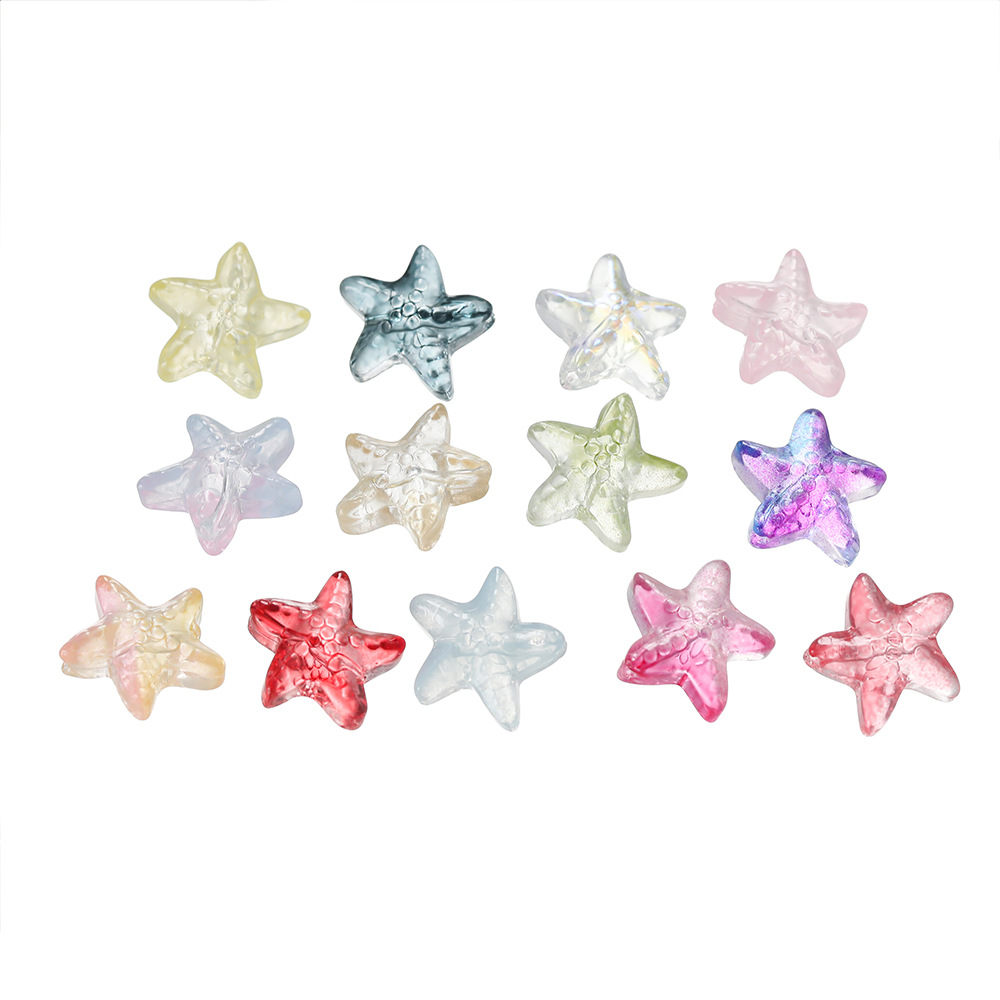New product: approximately 15mm glass starfish beads, scattered glass bead holes, 1mm handcrafted diy bracelet, necklace and accessory pic 5