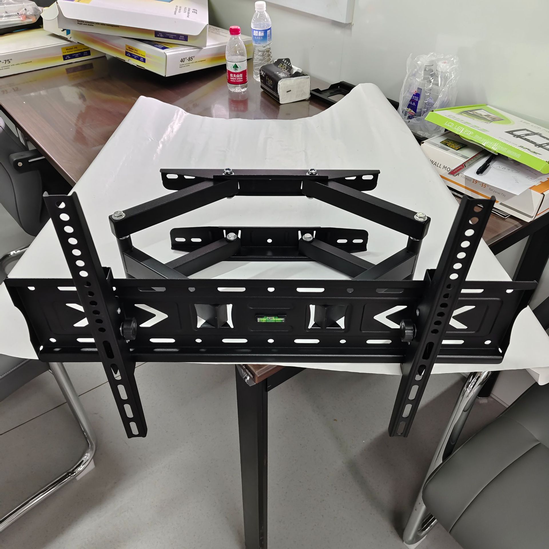 Telescopic swing TV stand, LCD TV swing TV hanging rack, single-arm and double-arm telescopic TV stand pic 17