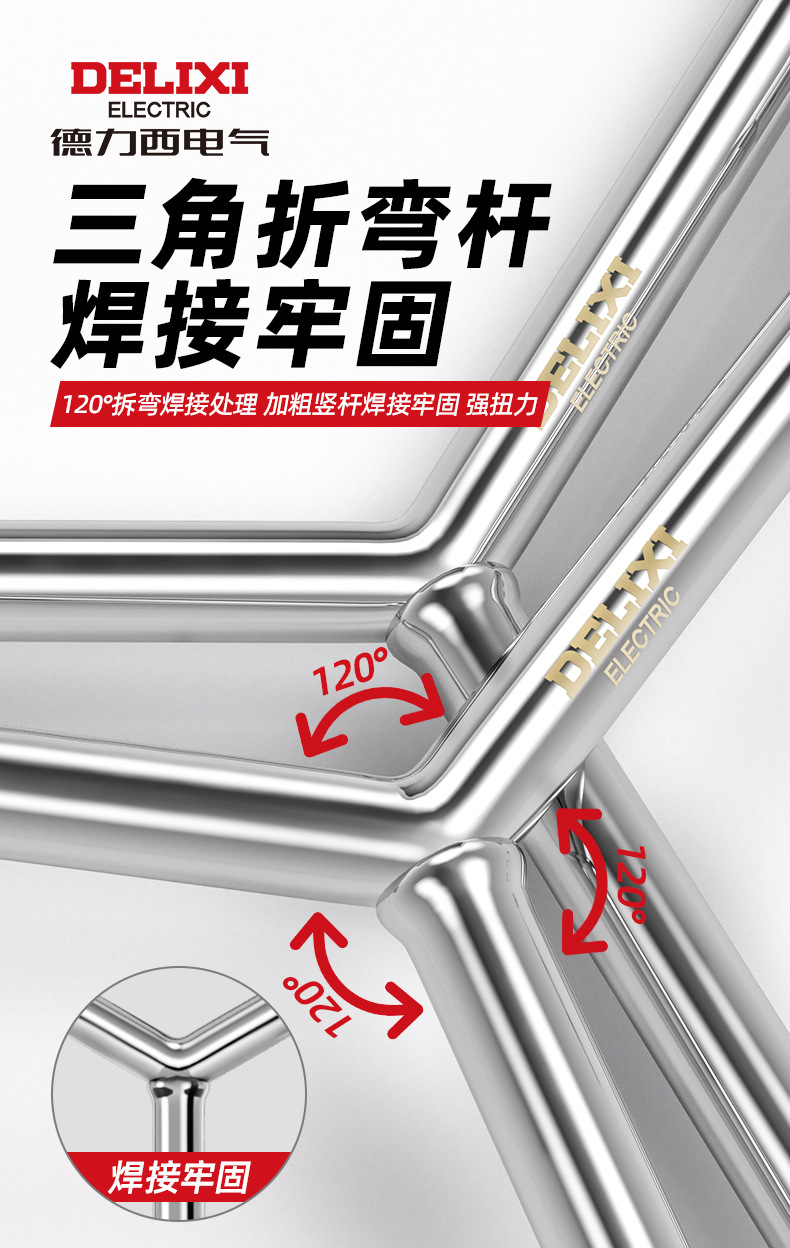 Delixi Electric three-fork socket wrench, multi-functional maintenance tool, extended rod, Y-type hexagonal socket wrench pic 12