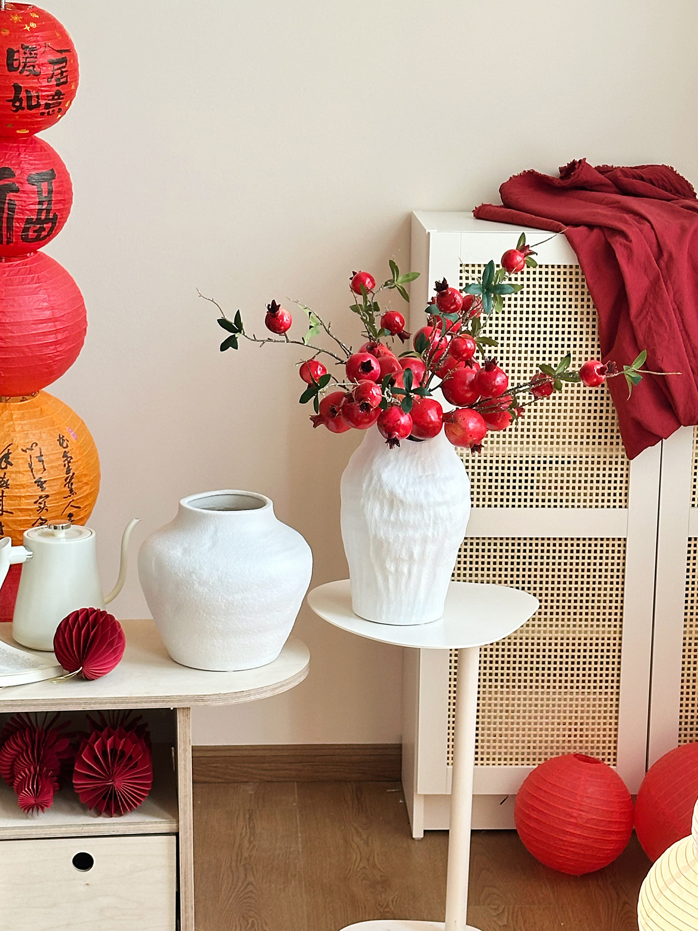 中式仿真石榴果实仿真花假花摆设年宵花喜庆过年客厅餐桌家居摆件详情12