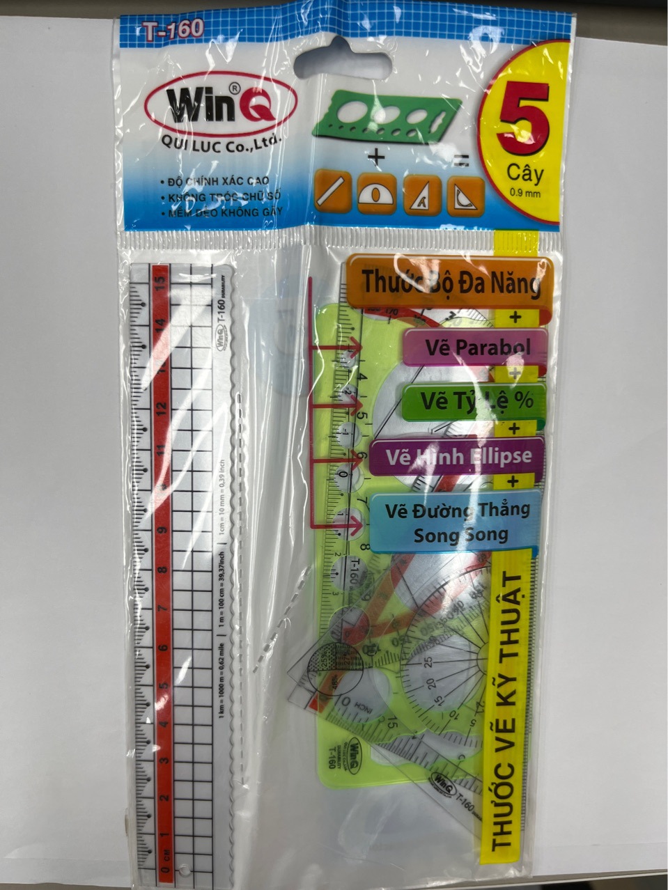 Direct sales of PS material ruler five-piece set from the manufacturer pic 5