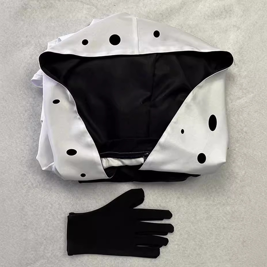 万圣节101忠狗cos黑白魔女库伊拉 ·德维尔斑点连衣裙舞台表演服详情17