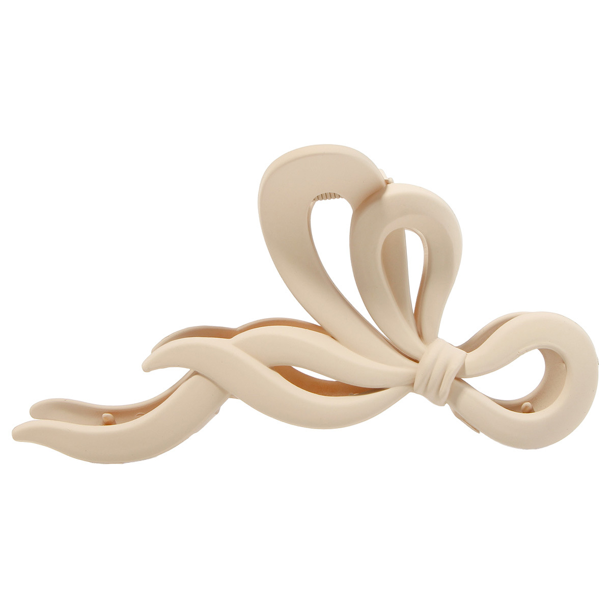 The new, popular Korean-style large shark clip hair accessory is a high-end, matte coffee-colored ribbon clip pic 9