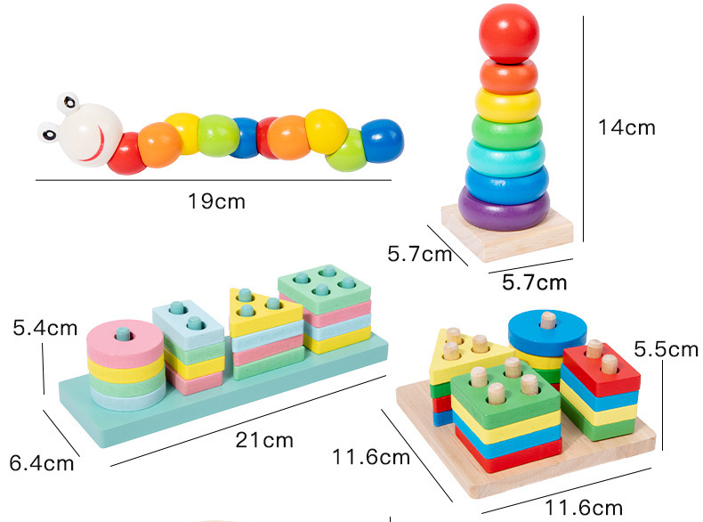 早教婴儿玩具宝宝绕珠串珠儿童积木套柱敲琴扭扭虫益智力开发礼物详情14