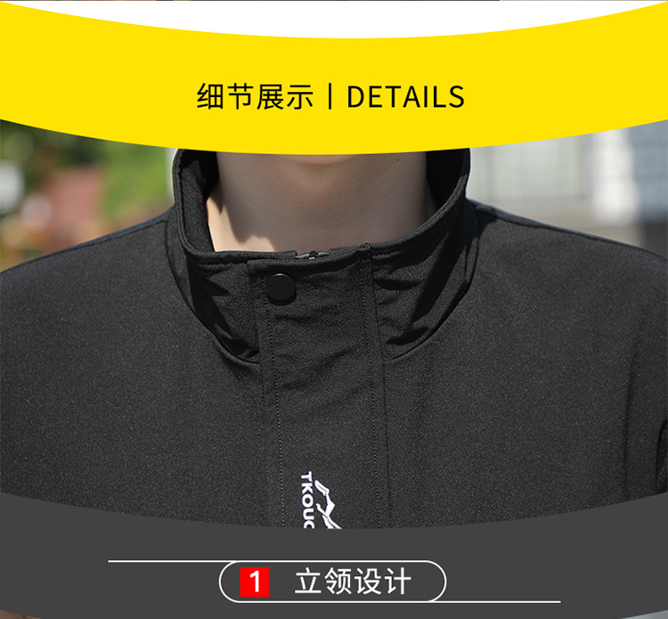 一件代发 品牌立领外套男士春秋季新款潮流休闲运动夹克男青年薄详情20