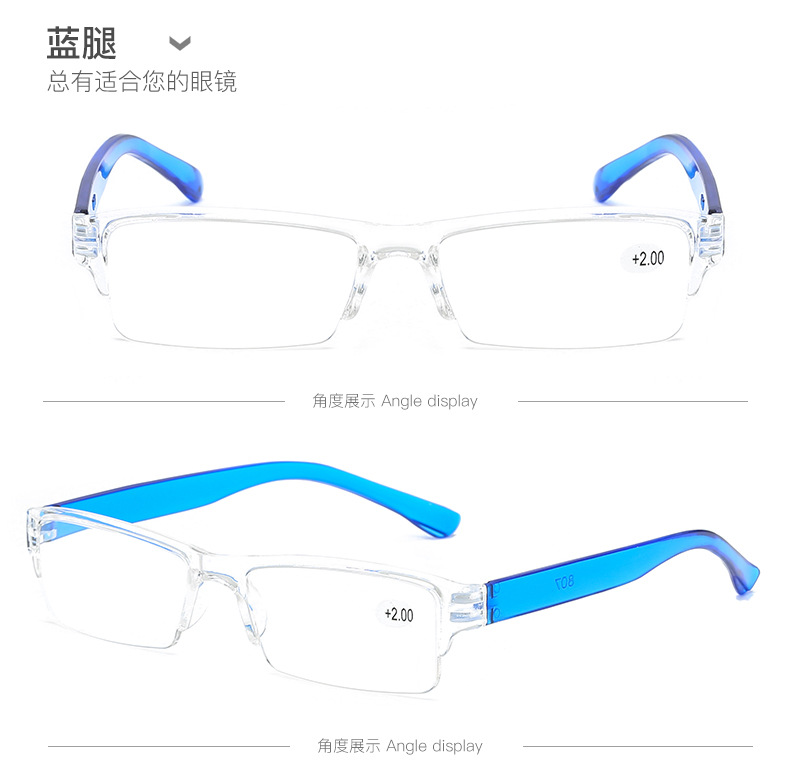TR90 gafas de lectura de fábrica cabello recto en uno ultra ligero cómodo hd protección ocular volumen de ejecución pic 11