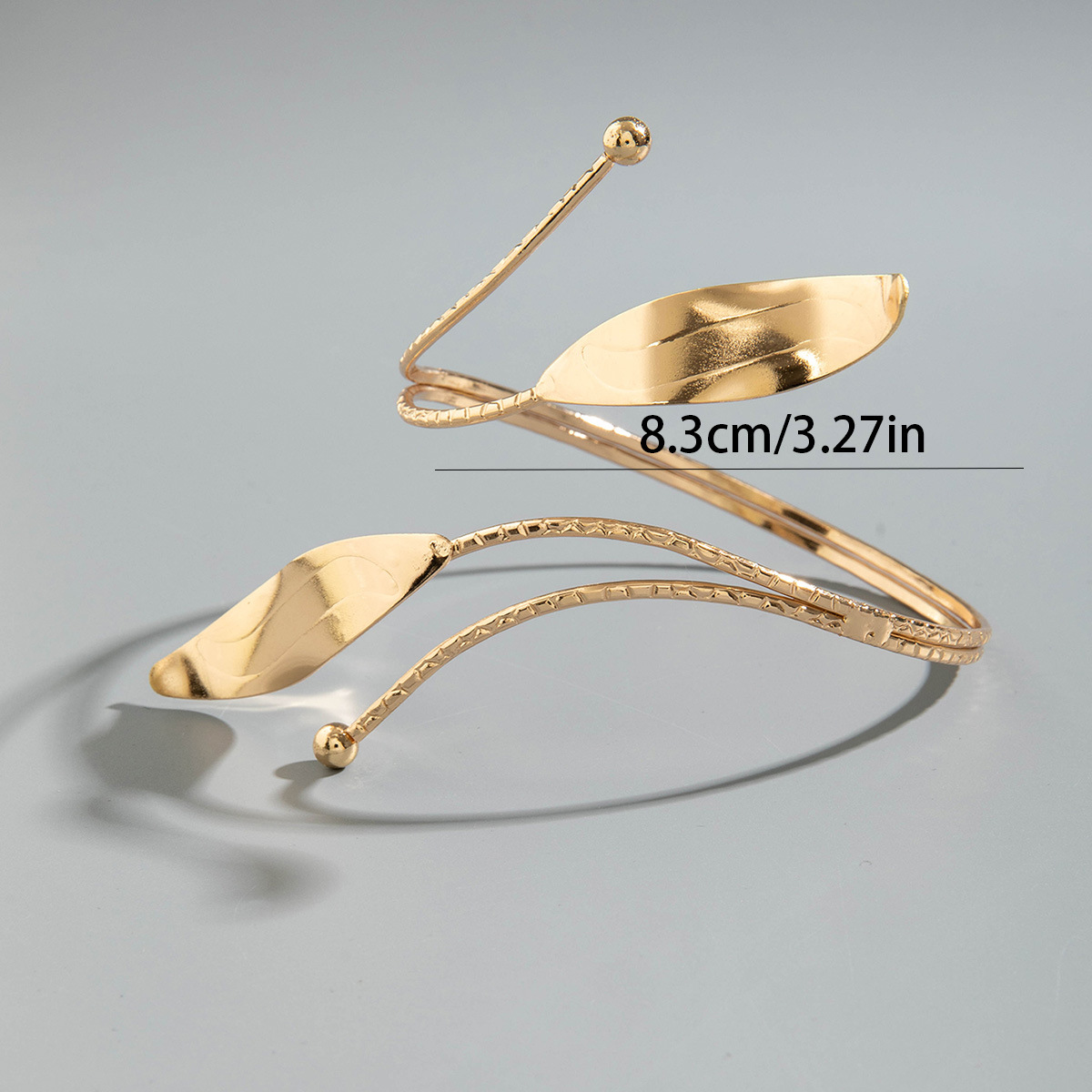 亚马逊跨境个性冷淡风海星手臂镯线条计感蝴蝶环形开口臂镯女详情10