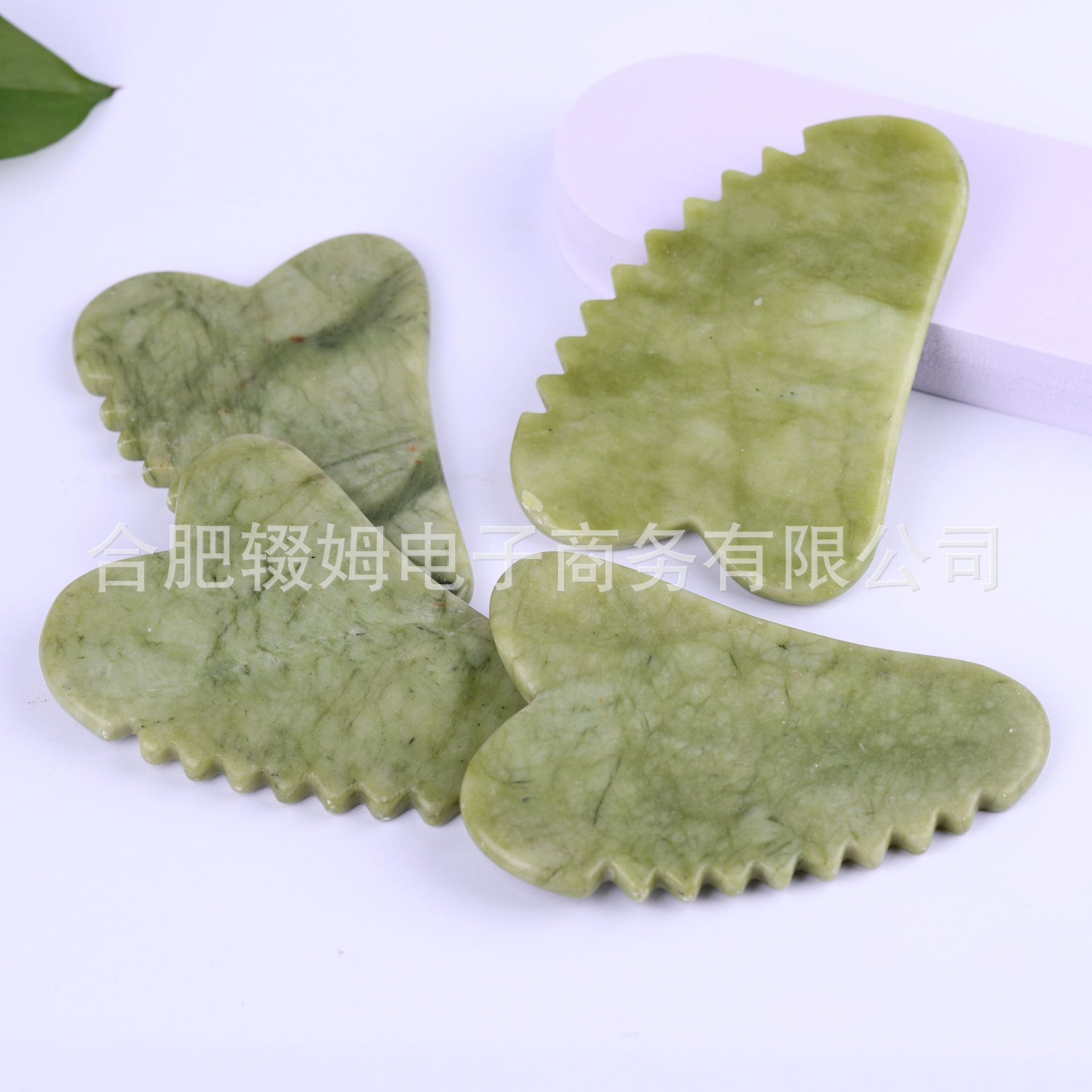 天然岫玉玉石板面部美容按摩器全身通用牛角刮板岫玉刮痧板经络详情13