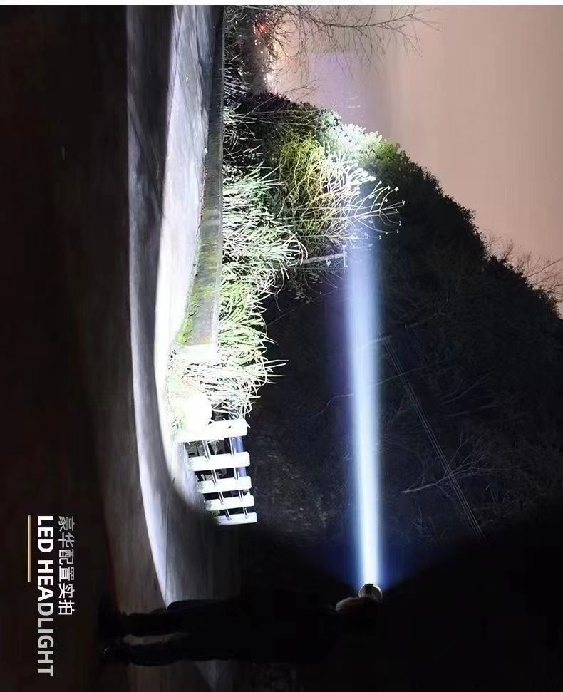 LED 黄光头灯超亮可充电头戴式强光感应特亮手电筒小型便携式夜详情18