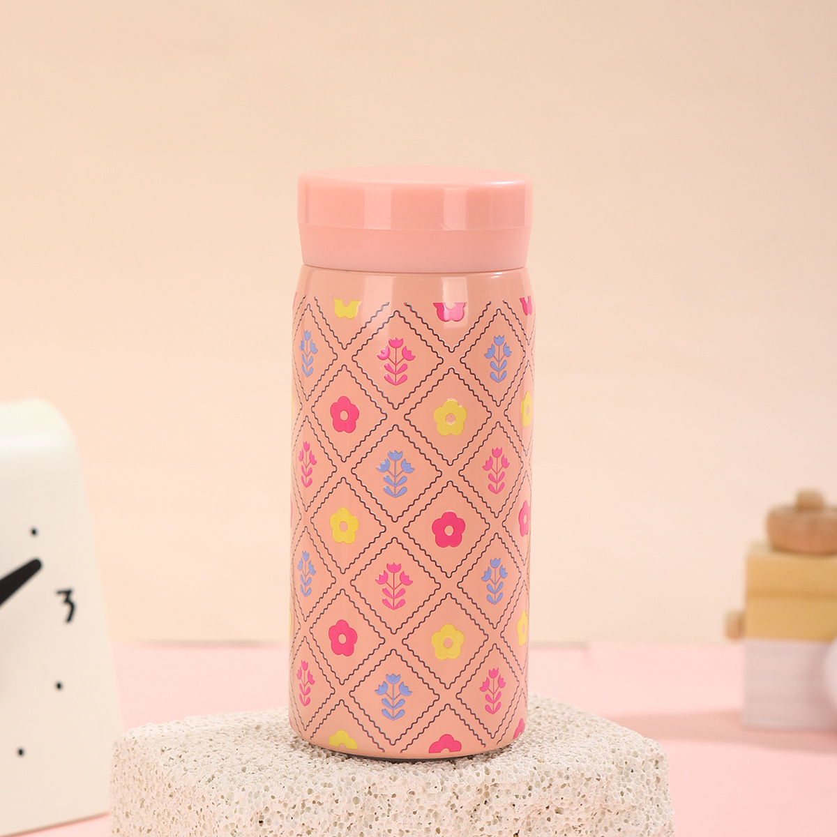 Seleccion estricta 304 acero inoxidable impresión mini taza de bolsillo macaron color vacío taza de aislamiento de coche portátil portátil portátil pic 14