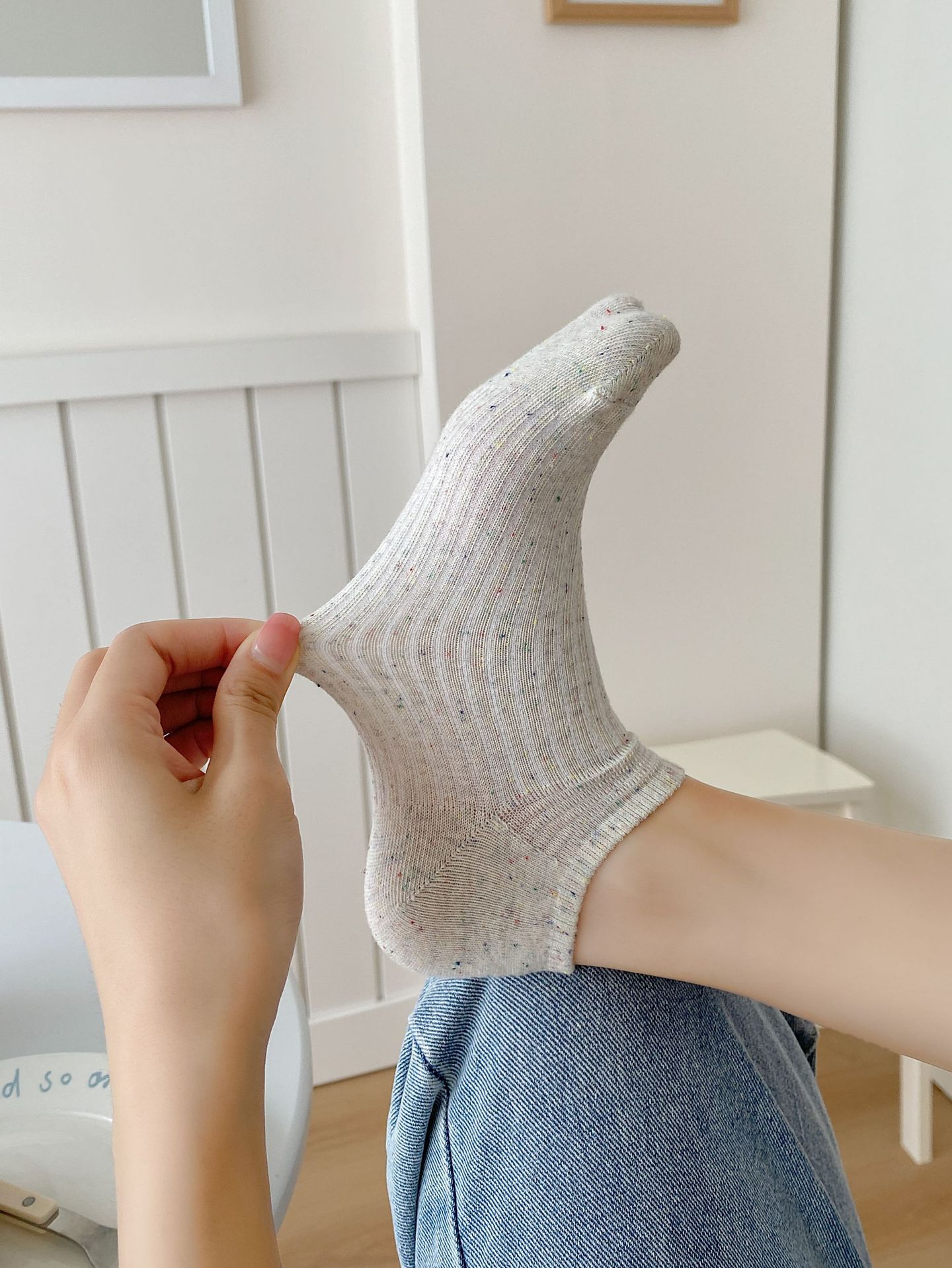 点子纱船袜女纯棉夏季薄款低帮浅口隐形袜硅胶防滑不掉跟女士短袜详情1