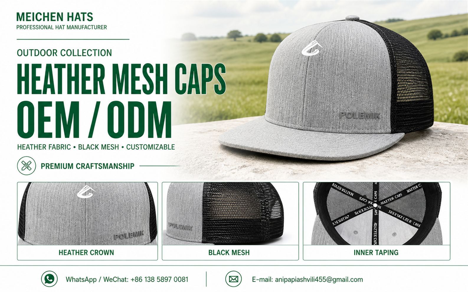 Cross-border baseball caps, fashionable outdoor backnet baseball caps, new hard-top ponytail hats for export sunshade, customized for export pic 8