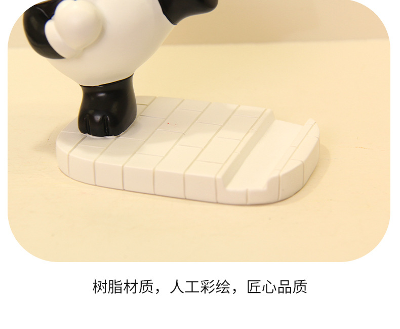 Resin handicrafts, panda phone stand ornaments, desktop office items, decorations, birthday gifts, cultural and creative gifts pic 14