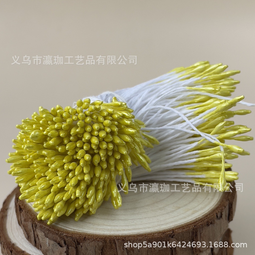 小尖头珠光花心花蕊DIY古风头饰配件手工花辅料仿真花苞装饰品详情4