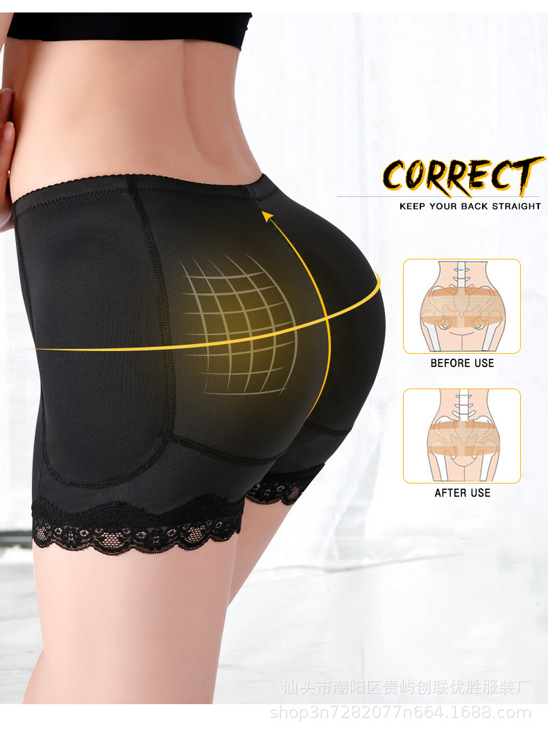 Large-sized faux bottom underwear for buttocks and hips, lace faux bottom pad, sponge pad, body-shaping, buttock lifting, body shaping and tummy tightening pants pic 4