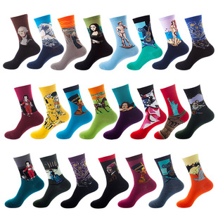 Amazon fruit series cross-border autumn and winter mid-calf avocado, personalized European and American couple long socks, trendy ins socks for women pic 9