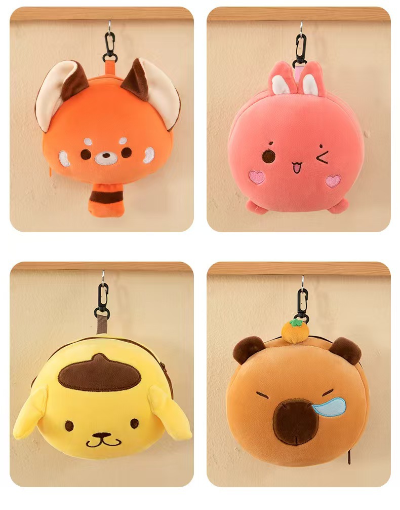 新款卡通多功能眼罩便携颈枕二合一午休毛绒可爱卡通睡眠详情5