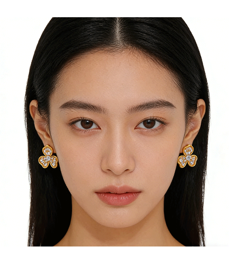 金色花朵珍珠耳环女2026新款爆款高级感耳钉巨好看独特漂亮耳饰品详情6