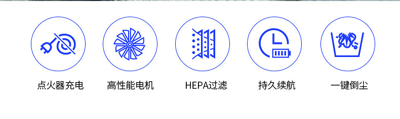 Car vacuum cleaners, car cigarette lighters, interfaces, lighting functions, handheld portable car vacuum cleaners can be customized pic 2