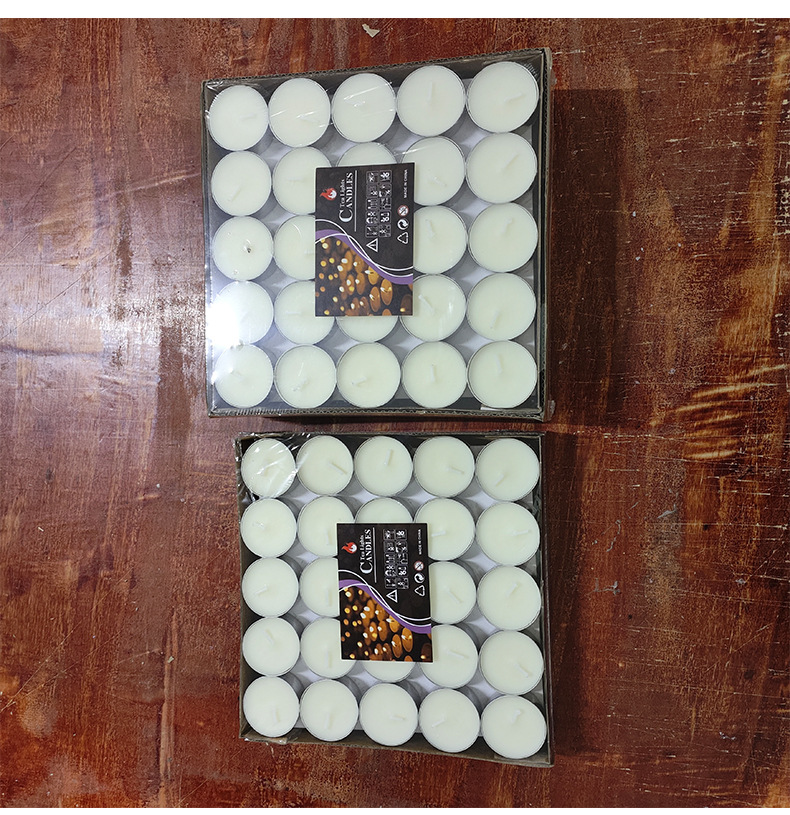 Wholesale of 100 box-packed 4-hour smokeless candle tea brewing paraffin wax birthday confession small candles, 50 round pieces pic 16