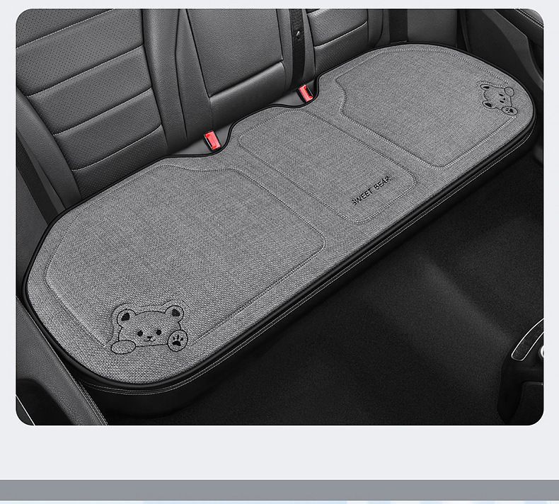 座椅垫座垫亚麻单片座椅套后排驾驶车坐垫四季通用卡通车内汽女士详情33