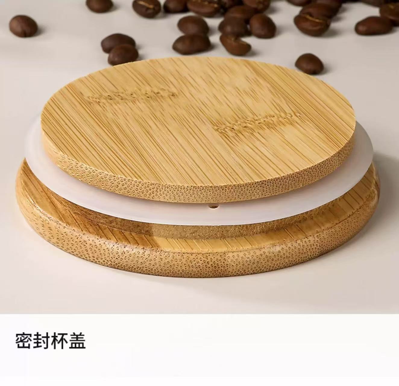 现货批发杂粮干果储物罐玻璃密封罐厨房收纳玻璃瓶带盖木勺储存盒多功能储物容器详情7