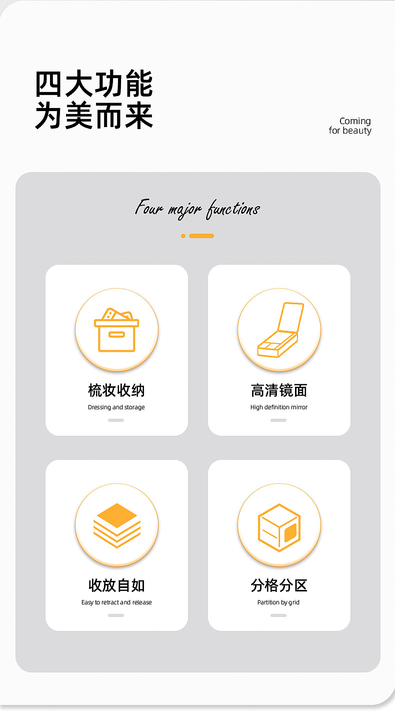 折叠小镜子学生宿舍专用梳妆镜女随身男士便携家用桌面化妆镜旅行详情3