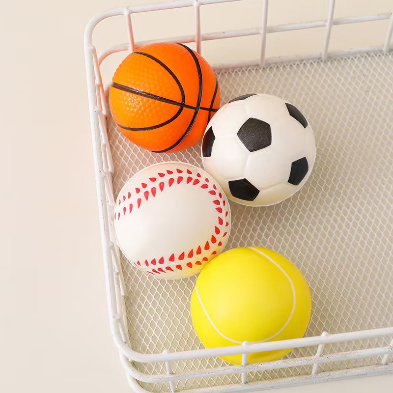 中弹pu篮球棒球网球足球发泡迷你实心海绵球弹力发泄跨境减压详情6