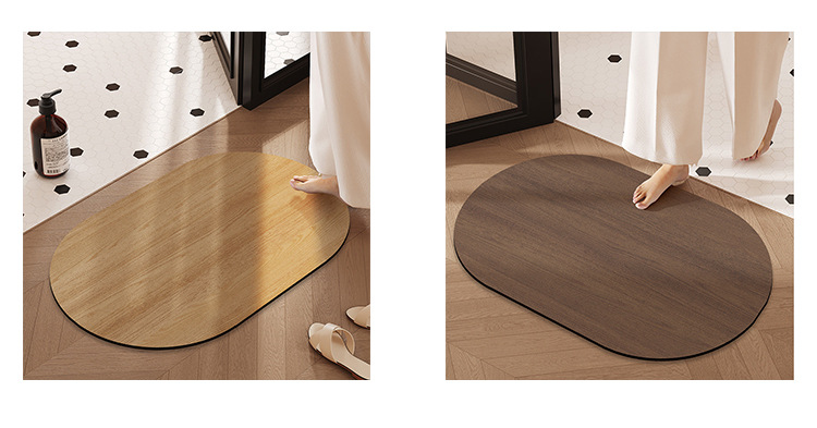 Modern and simple diatom mud floor MATS are anti-slip, wear-resistant, dirt-resistant and easy to maintain. Bathroom floor MATS and household water-absorbing and quick-drying floor MATS pic 14