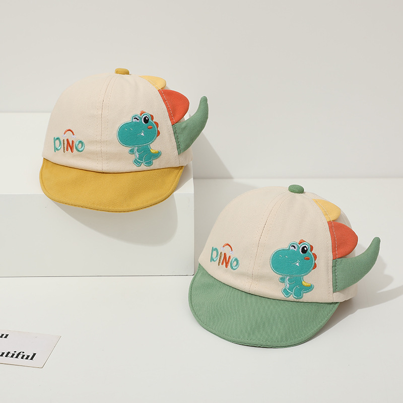 小恐龙宝宝鸭舌帽婴儿帽子春秋季男宝宝鸭舌帽可爱卡通遮阳童帽详情6