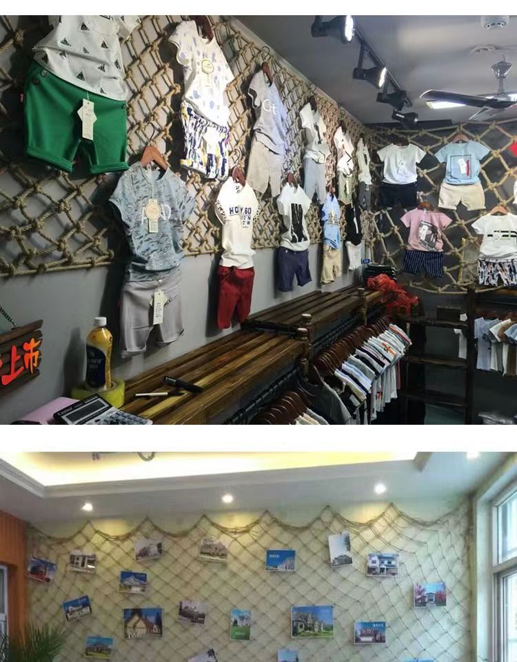 麻绳网 黄麻复古吊顶隔断装饰渔网 网兜户外儿童攀爬网安全防护网详情10