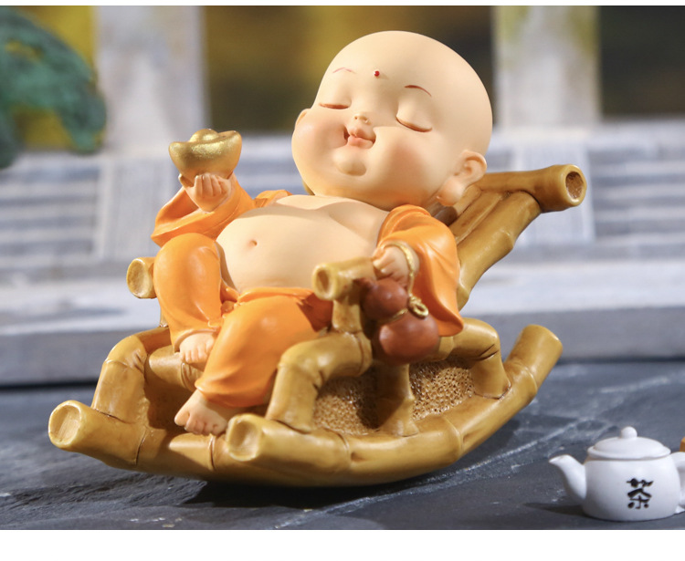 New small Maitreya lounge chair, Chinese-style tea room table decoration, accessories, gifts, and decorative items pic 13