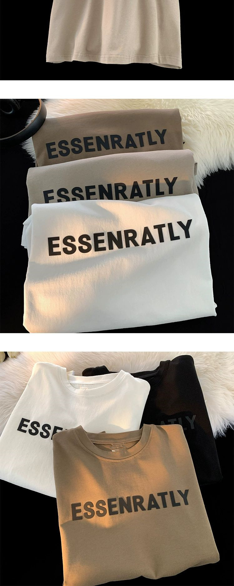 潮牌美式棉t恤男士短袖宽松潮流青少年初中生高中生半袖T2024新款详情13