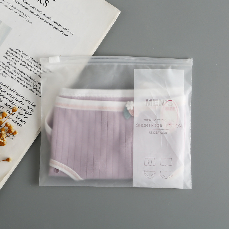 Wholesale of in-stock eva frosted self-sealing bags, transparent sealed zipper bags, clothing and underwear packaging bags, sealing and bone pulling bags pic 3