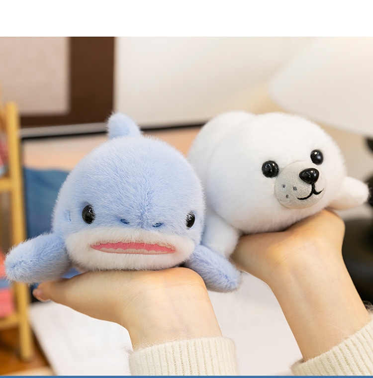 Ocean Series Black Tiger and Whale plush toys, aquarium souvenirs, Seal Palm Treasure event, and shark spray pic 7