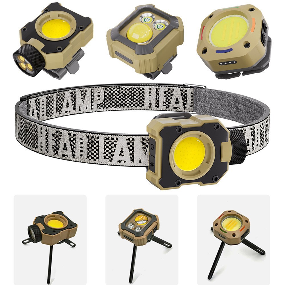 New cross-border COB multi-functional outdoor headlamp, LED strong light, ultra-long battery life, night fishing light, portable cap clip light, mini flashlight pic 7