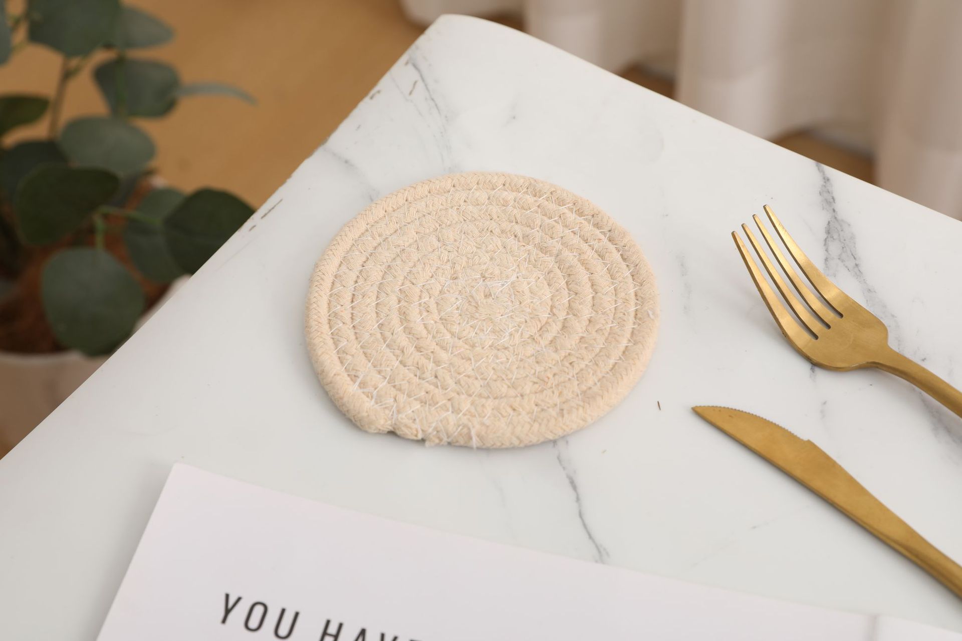 杯垫圆形加厚垫子北欧ins棉绳编织隔热餐垫砂锅垫棉线绳防烫餐桌详情10