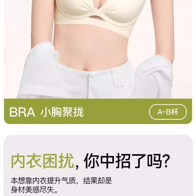 原版无痕内衣女士小胸聚拢显大收副乳提拉防下垂美背一体式文胸罩详情3