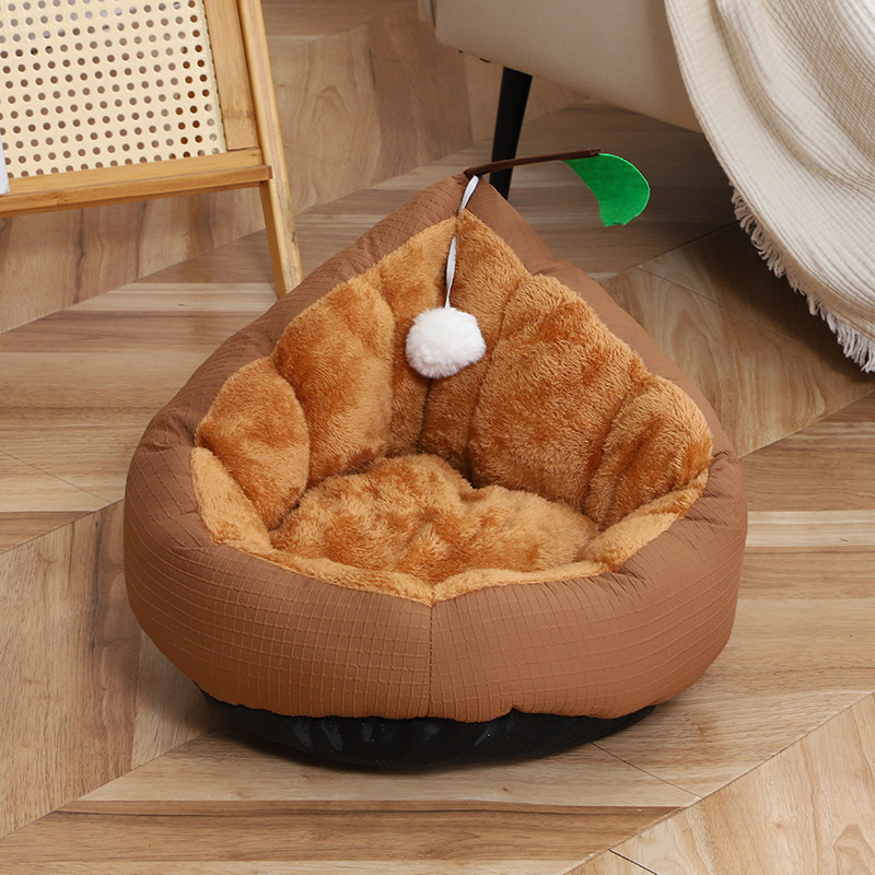 Wholesale of new Arctic velvet backrest pointed corner nests, soft, comfortable and warm sleeping beds, thickened pet small sofas pic 7