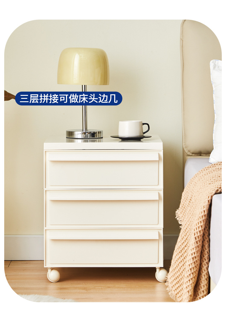 The Panda cabinet features an ancient wabi-sabi style bedside table, an ins mobile storage, simple and creative small cabinet, and a mini simple side cabinet pic 5